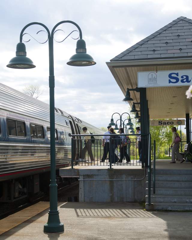 Amtrak Downeaster Train Saco Maine